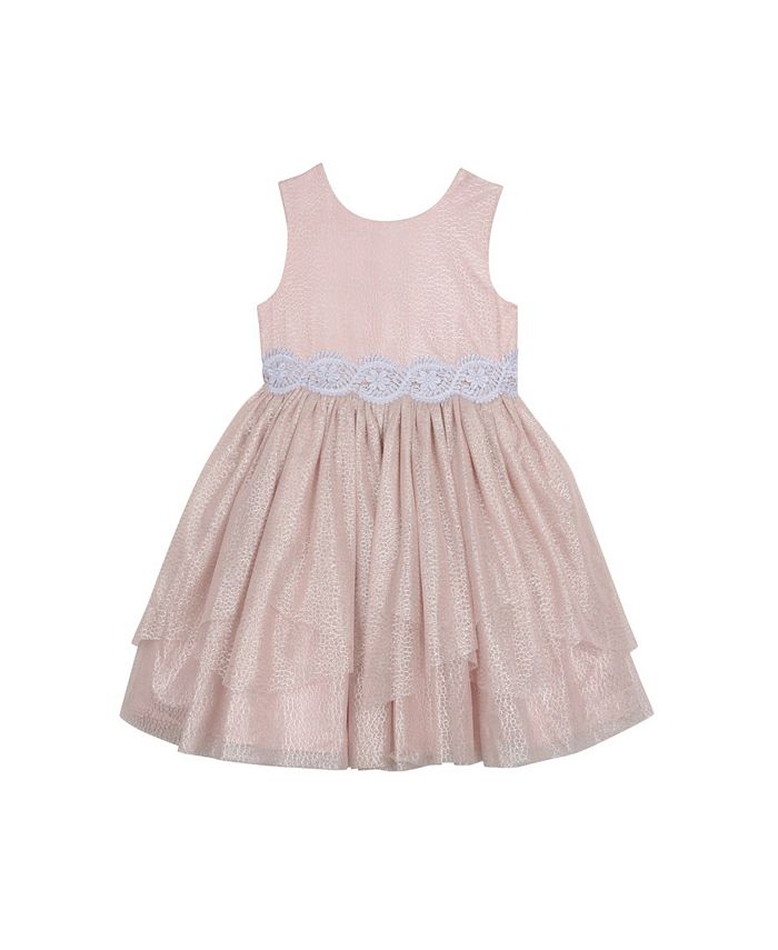 Laura Ashley Little Girls Fairy Hem Shimmer Dress - Macy's