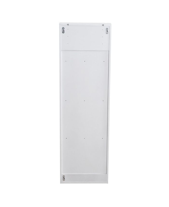PKO Inc. Wall Mounted White Jewelry Armoire with Mirror Macy's