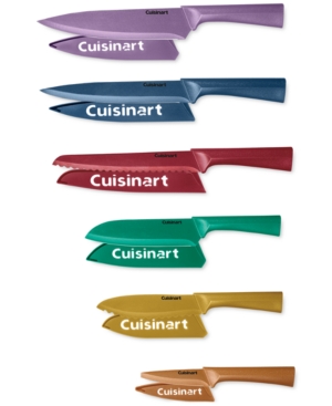Cuisinart Color Metallic-coated 12-pc. Knife Set With Blade Guards In Multi