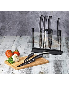 Nonstick-Edge 7-Pc. Cutlery Set with Acrylic Stand
