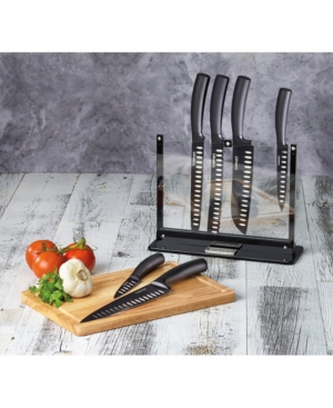 Cuisinart Nonstick-edge 7-pc. Cutlery Set With Acrylic Stand In Matte Black