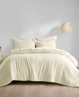 Photo 1 of FULL - Clean Spaces 7-Pc. Comforter Set - Refresh any bedroom's look and feel with these Clean Spaces comforter sets, featuring over-sized comforters, matching shams and super-soft sheets in a soothing contemporary tones. Set includes: full comforter (84"