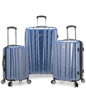 Shop Traveler's Choice Ruma Ii 3-pc. Hardside Luggage Set In Laser Blue