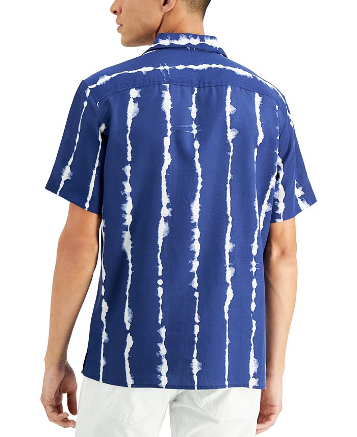 INC International Concepts Men's TieDye Striped Shirt, Created for Macy's Macy's