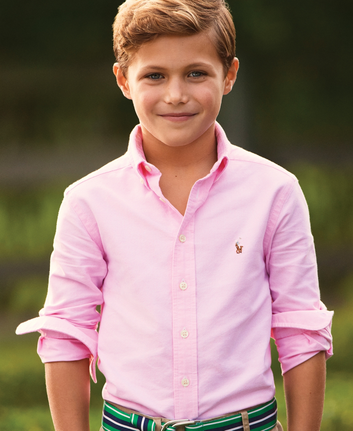 Polo Ralph Lauren Big Boys Embroidered Pony Logo Cotton Oxford Shirt
