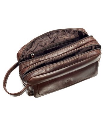 Macys mens leather toiletry bag deals