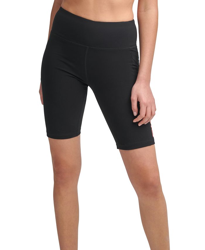 DKNY Logo-Graphic High-Waist Bike Shorts & Reviews - Shorts - Women ...