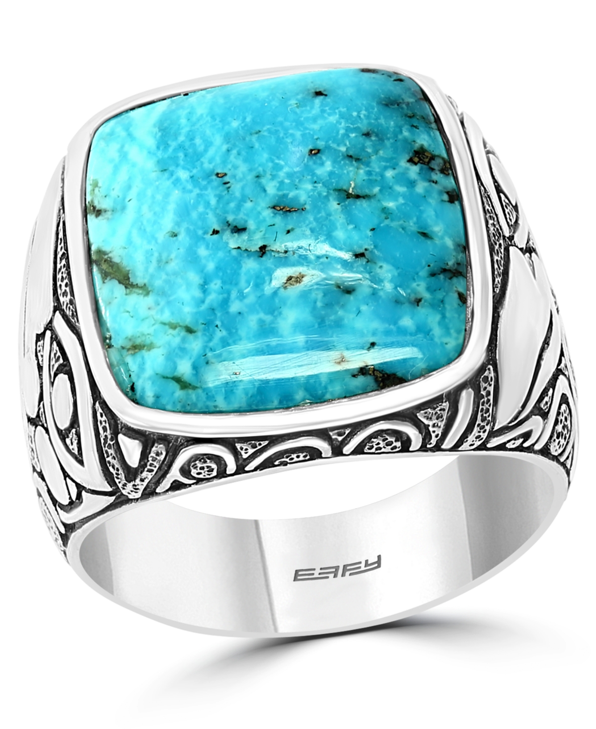 Effy Men's Turquoise Eagle Ring in Sterling Silver - Sterling Silver