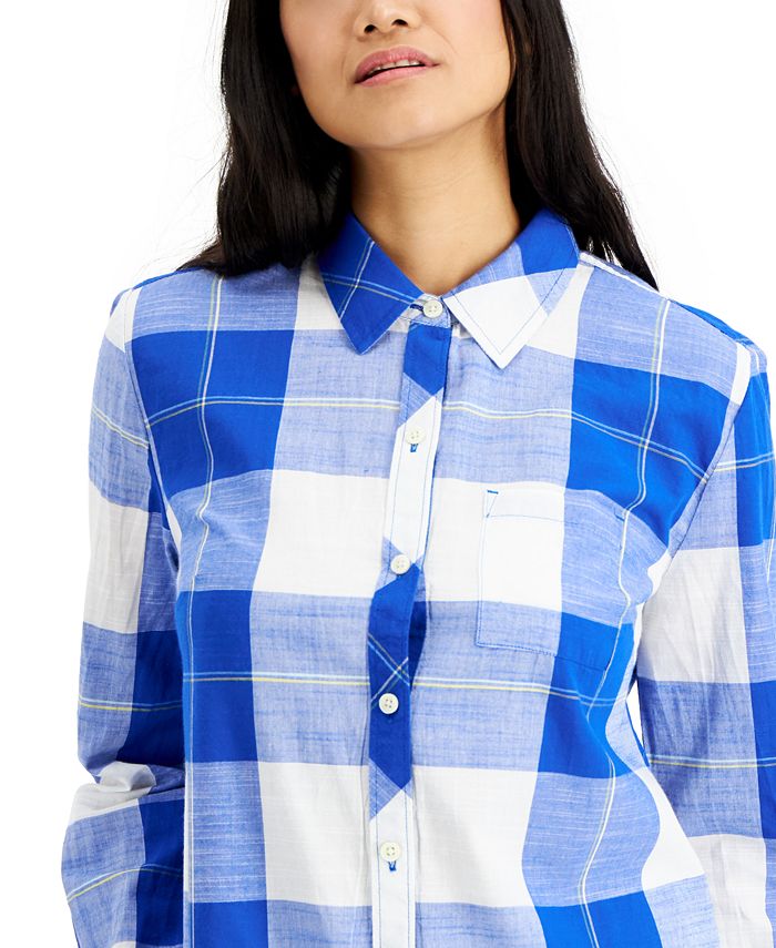 Style & Co Printed Button-Down Shirt, Created for Macy's & Reviews ...