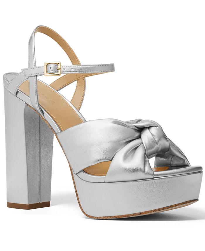 MICHAEL Michael Kors Josie Metallic Knotted Ankle Strap Platform Dress Sandals  Dillard's 