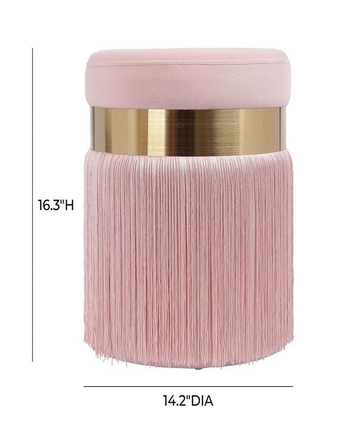 TOV Furniture Melody Tasseled Ottoman & Reviews Furniture Macy's