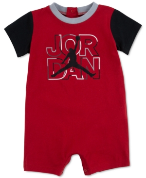 Jordan Baby Boys Stack Logo Cotton Romper