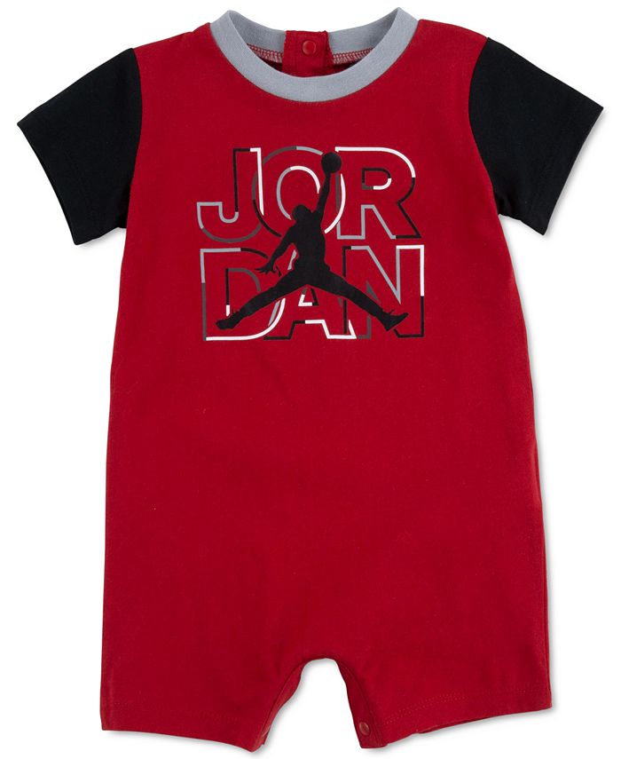 Jordan Baby Boys Stack Logo Cotton Romper Macy s