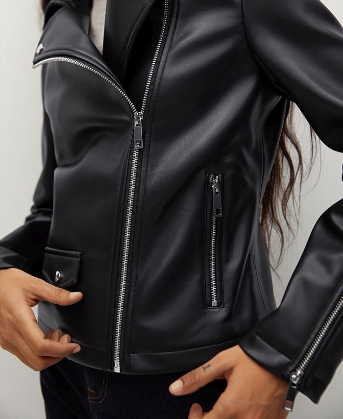 MANGO Zipped Biker Jacket Macy's