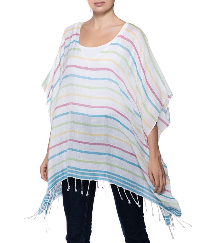 INC International Concepts Striped Poncho, Created for Macy's - Macy's