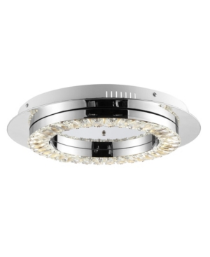 Jonathan Y Cristal Integrated Flush Mount In Silver-tone