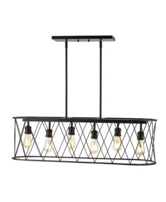 Marion 6-Light Adjustable Iron Farmhouse Rustic LED Dimmable Pendant