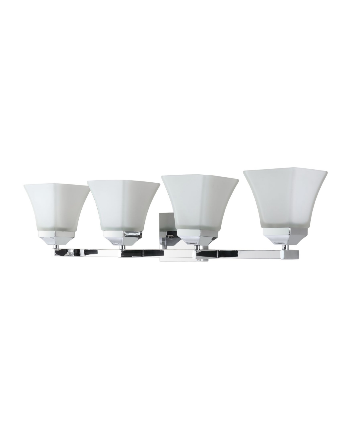 Staunton 4-Light Modern Cottage Led Vanity Light - Silver-Tone