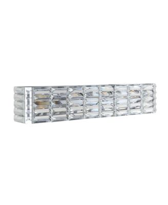 Evelyn Crystal Rectangle 4-Light Glam Modern LED Vanity Light
