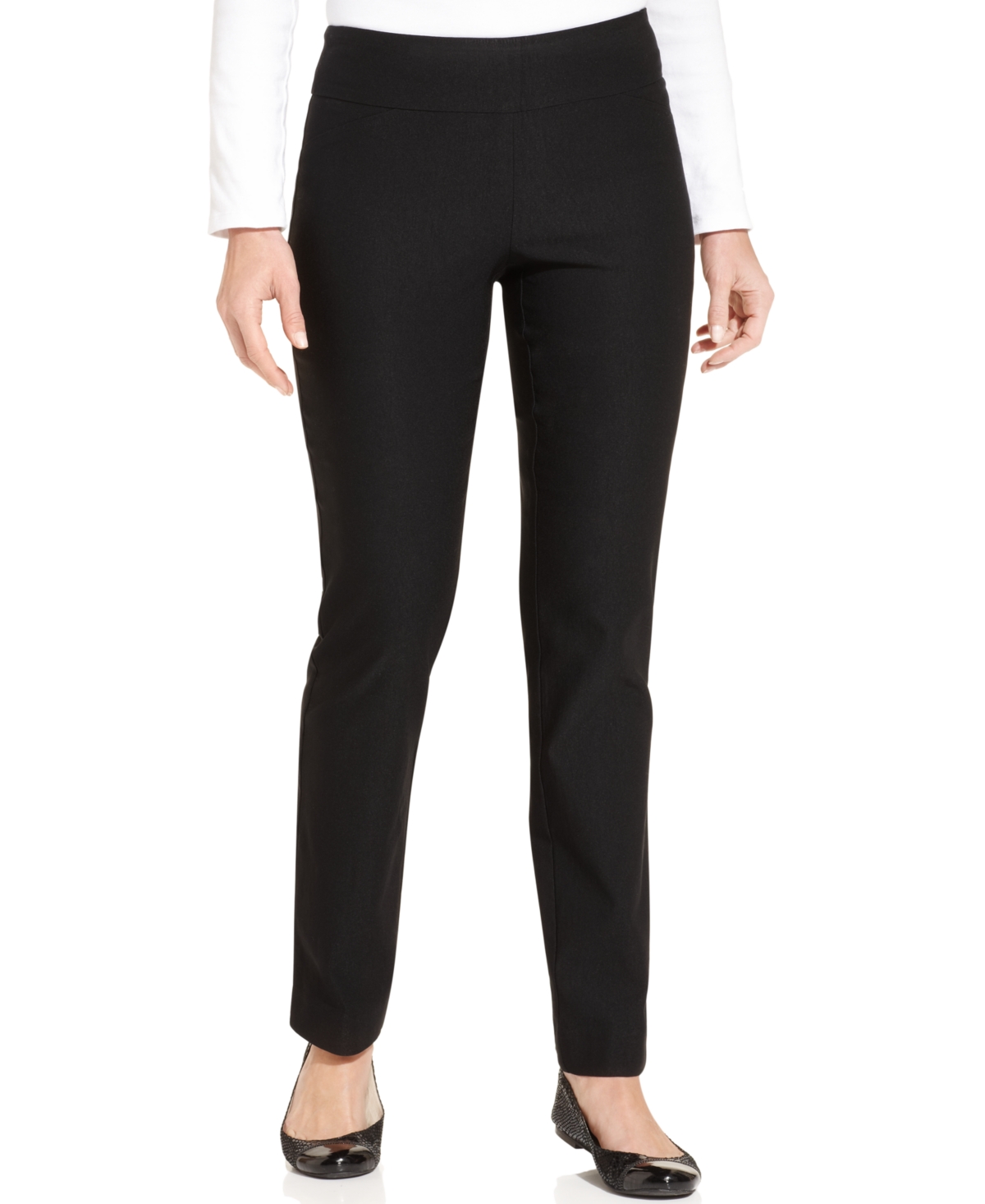 Charter Club Petite Cambridge Tummy-Control Slim-Leg Pants, Petite & Petite Short, Created for Macy's