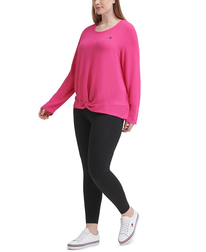 tommy hilfiger waffle knit top