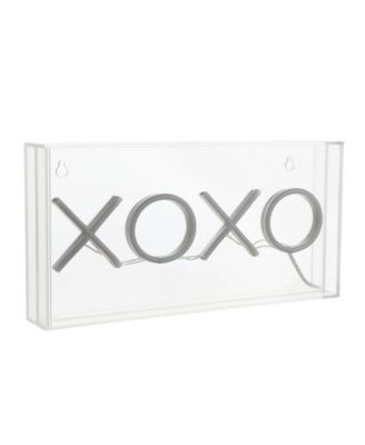 Contemporary Glam Acrylic Box USB Operated LED Neon Light