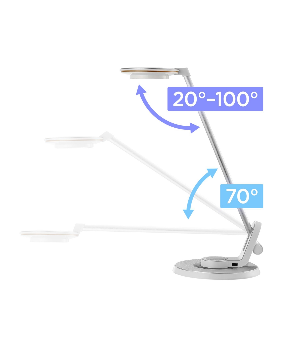 Dixon Aluminum Contemporary Minimalist Adjustable Dimmable Usb Chargning Led Task Lamp