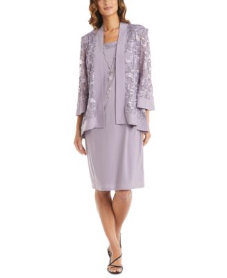 R & M Richards Dress And Soutache Jacket - Macy's