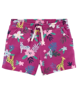 Big Girls Floral Pull-On French Terry Shorts