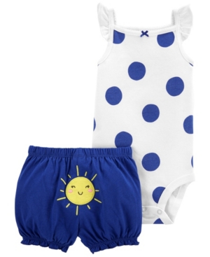 Baby Girls Polka Dot Bodysuit Short 2 Piece Set