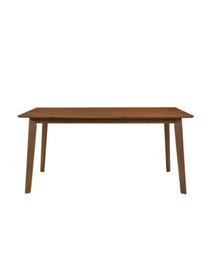 Westin Furniture 63" Mid Century Modern Wood Dining Table In Rust