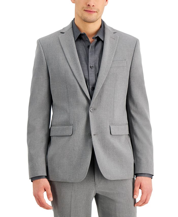 INC International Concepts Men's Slim-Fit Gray Solid Suit Jacket