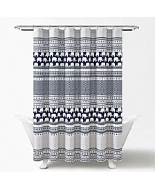 Elephant Stripe Shower Curtain, 72" x 72"