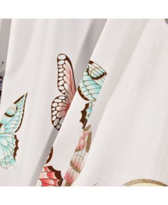 Kids Flutter Butterfly Ruffled Curtain Set, 52" x 63"