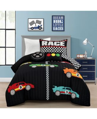 Kids Racing Cars 4-Pc. Quilt Set, Twin