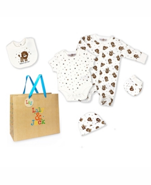 Baby Boys King of Cubs Layette Gift Set in Mesh Bag 5 Piece