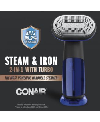 Turbo ExtremeSteam 1875 Watt Handheld Fabric, 2-in-1 Steam and Iron Garment Steamer