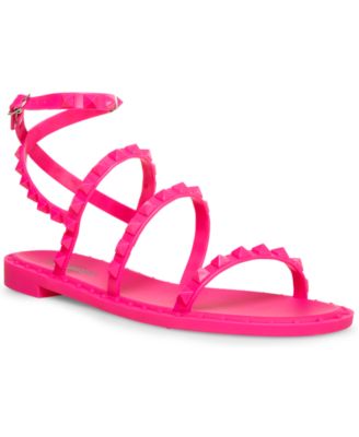 women's pink flat sandals