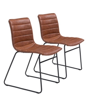 Shop Zuo Jack Dining Chair, Set Of 2 In Brown