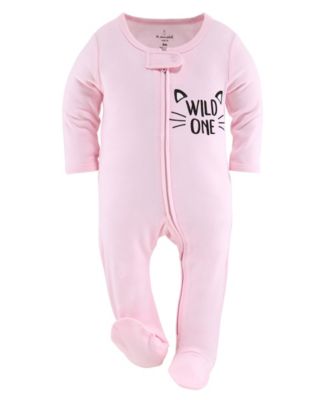 Baby Girls Sleep n Play Footed Pajamas Sleepwear Set, 6-9 Months, Newborn, 3-Pack