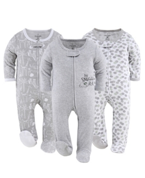 The Peanutshell Baby Boys and Girls Sleepers Set 3 Pack