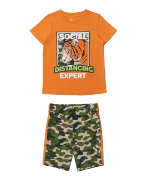 Toddler Boys Graphic T-shirt and Short Set 2 Piece