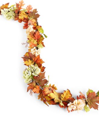 Martha Stewart Collection - Pumpkin & Leaves Harvest Garland