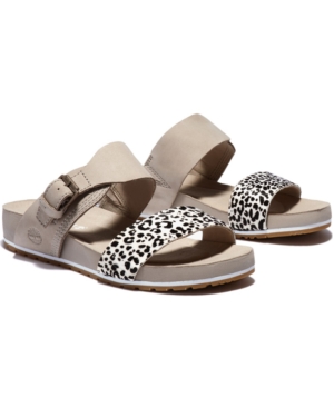 Timberland Women's Malibu Waves Double-Band Slide Sandals Women's Shoes