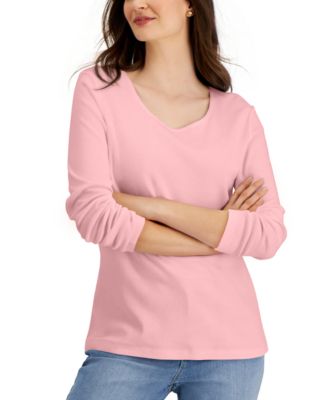 Karen Scott - Cotton Long-Sleeve T-Shirt
