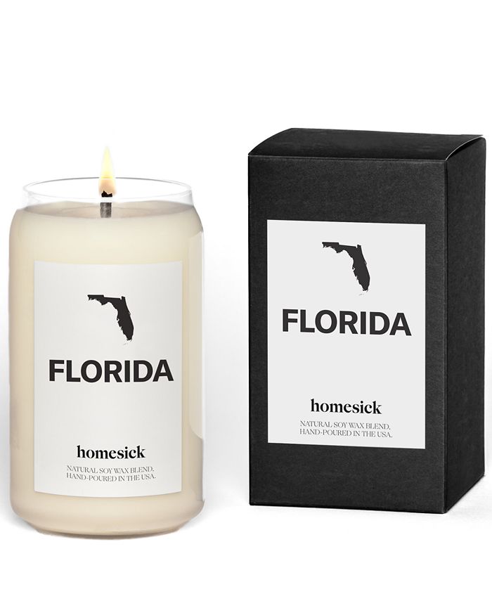 Homesick Candles Florida Candle, Woody Mangroves & Vanilla Scent, 13.75