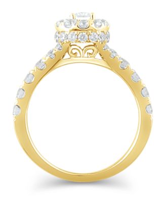 Diamond Pear-Cut Halo Bridal Set (2. ct. t.w.) in 14K White, Yellow or Rose Gold