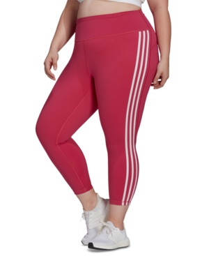 adidas Plus Size Believe This 3-Stripe High-Rise Leggings