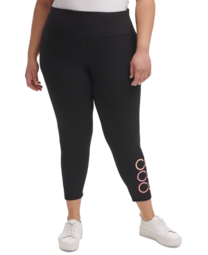 Calvin Klein Performance Plus Size Logo High Waist 7/8 Leggings