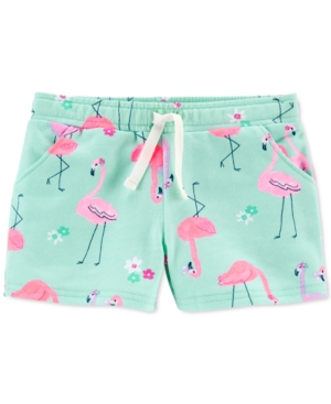 Carter's Baby Girls Flamingo-Print French Terry Cotton Shorts